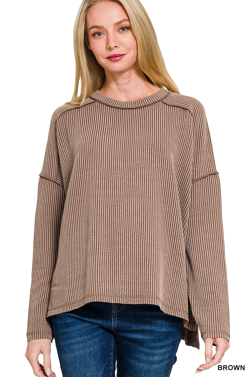 Rib Long Sleeve Top OL