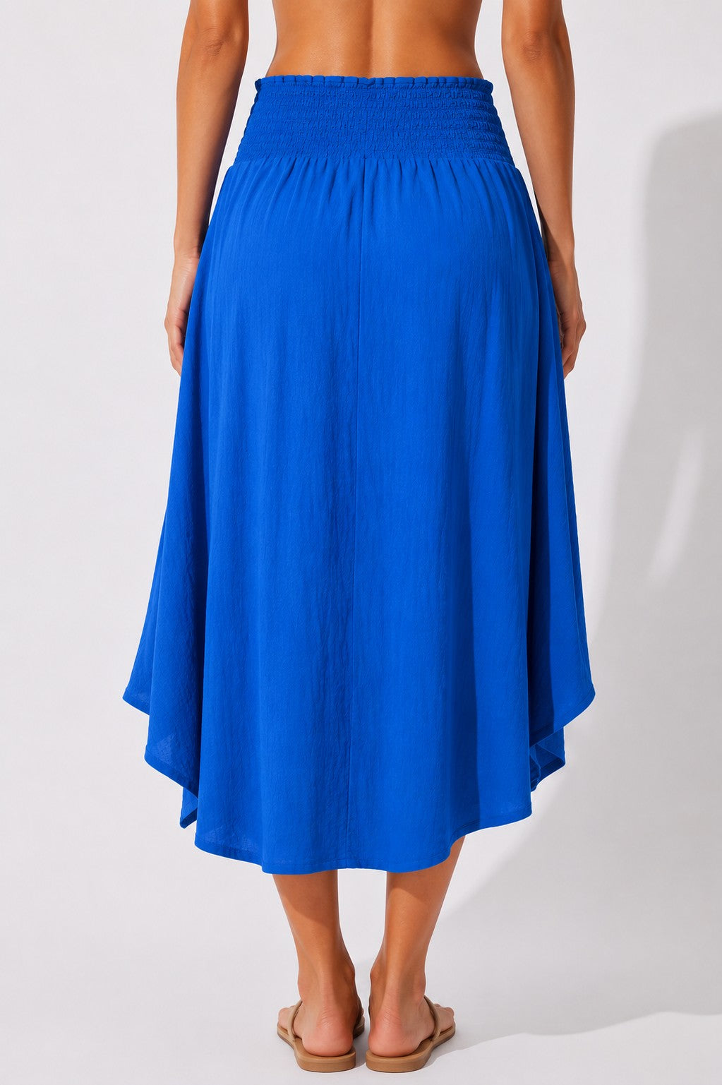 Smocked Maxi-Skirt With Pockets