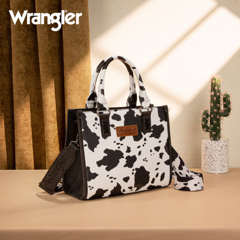 Wrangler Cow Print Tote Crossbody