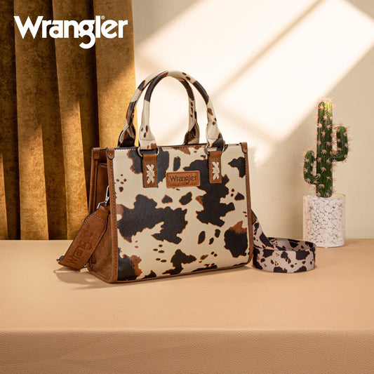 Wrangler Cow Print Tote Crossbody