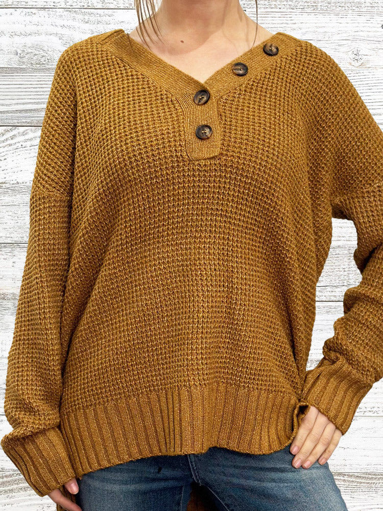 Waffle Knit Sweater