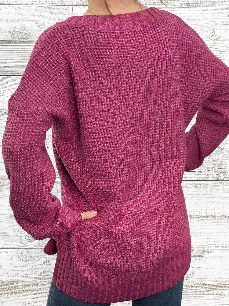 Waffle Knit Sweater