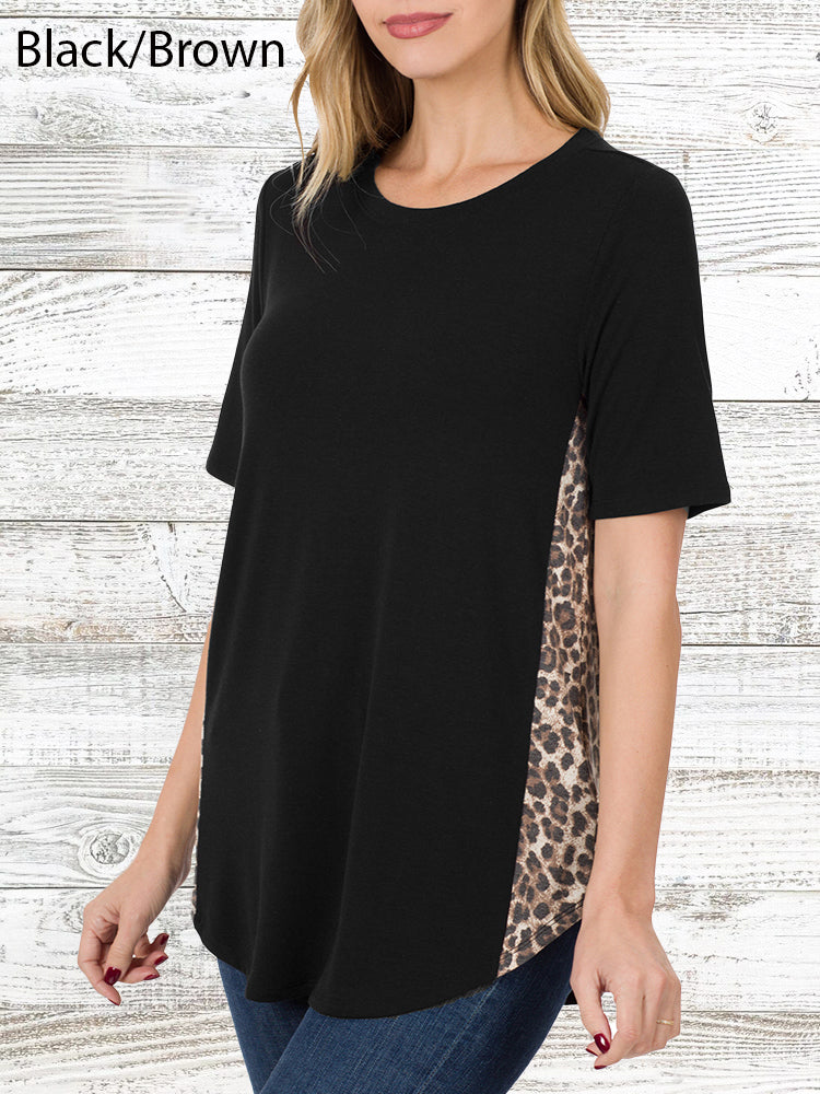 Short Sleeve Leopard Top