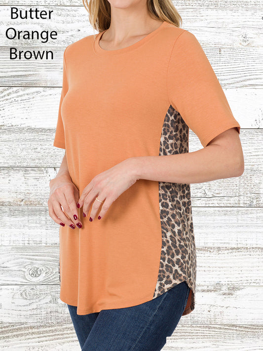 Short Sleeve Leopard Top