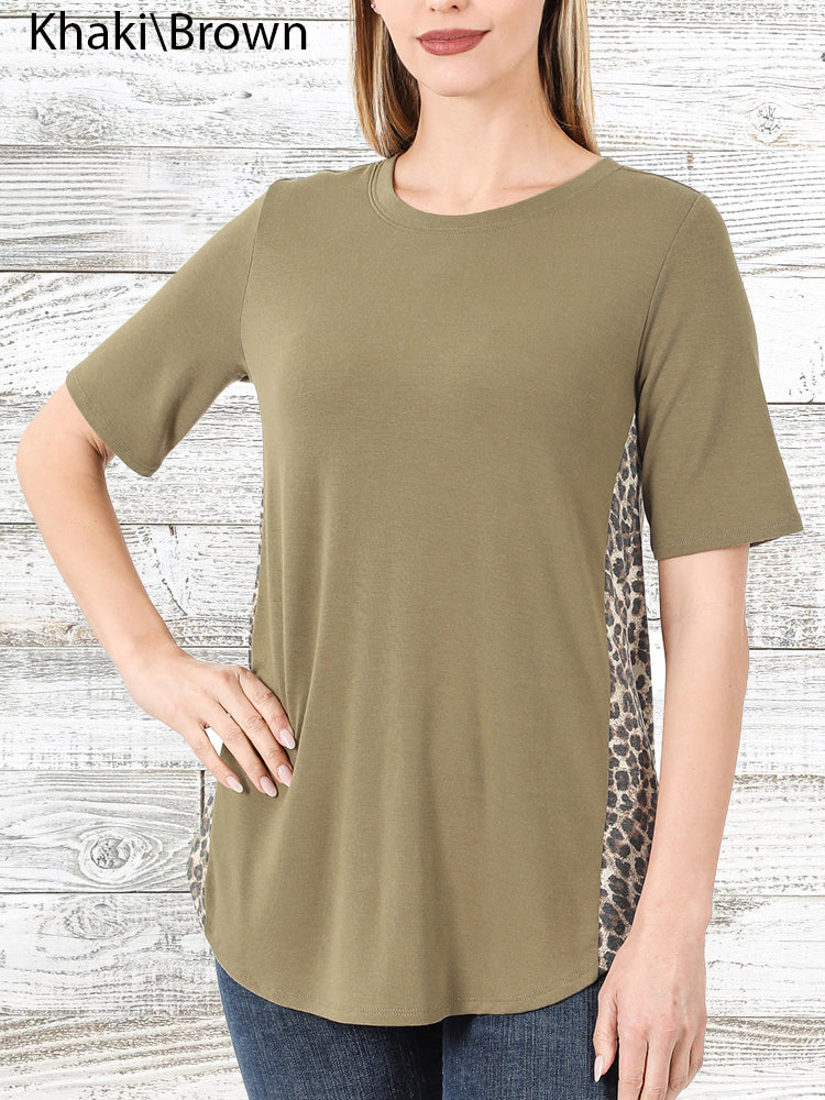 Short Sleeve Leopard Top