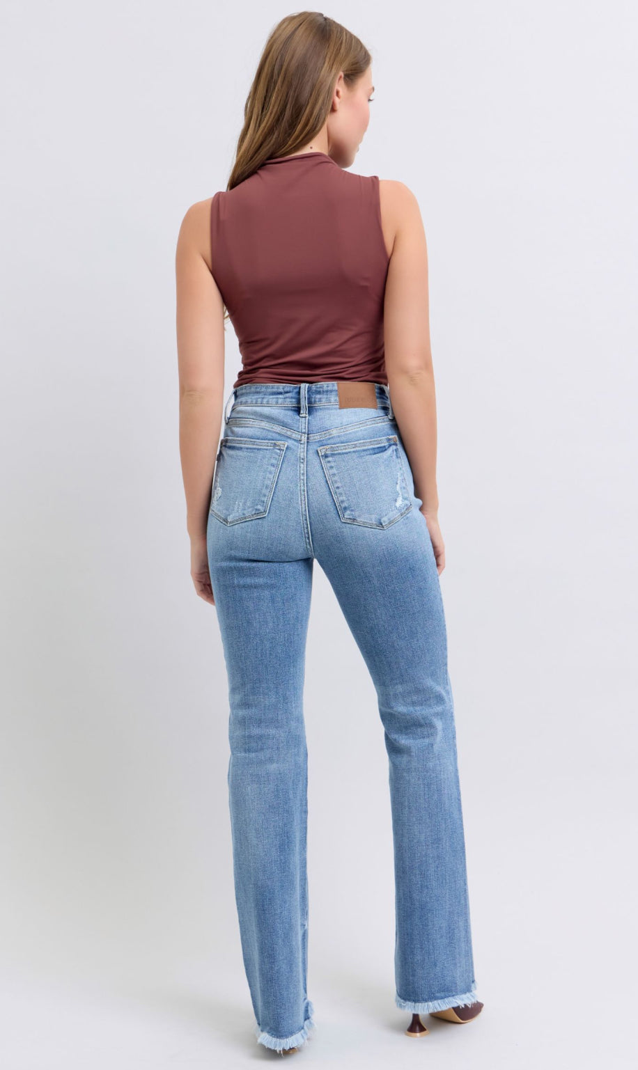 Judy Blue HW Bootcut with Fray Hem