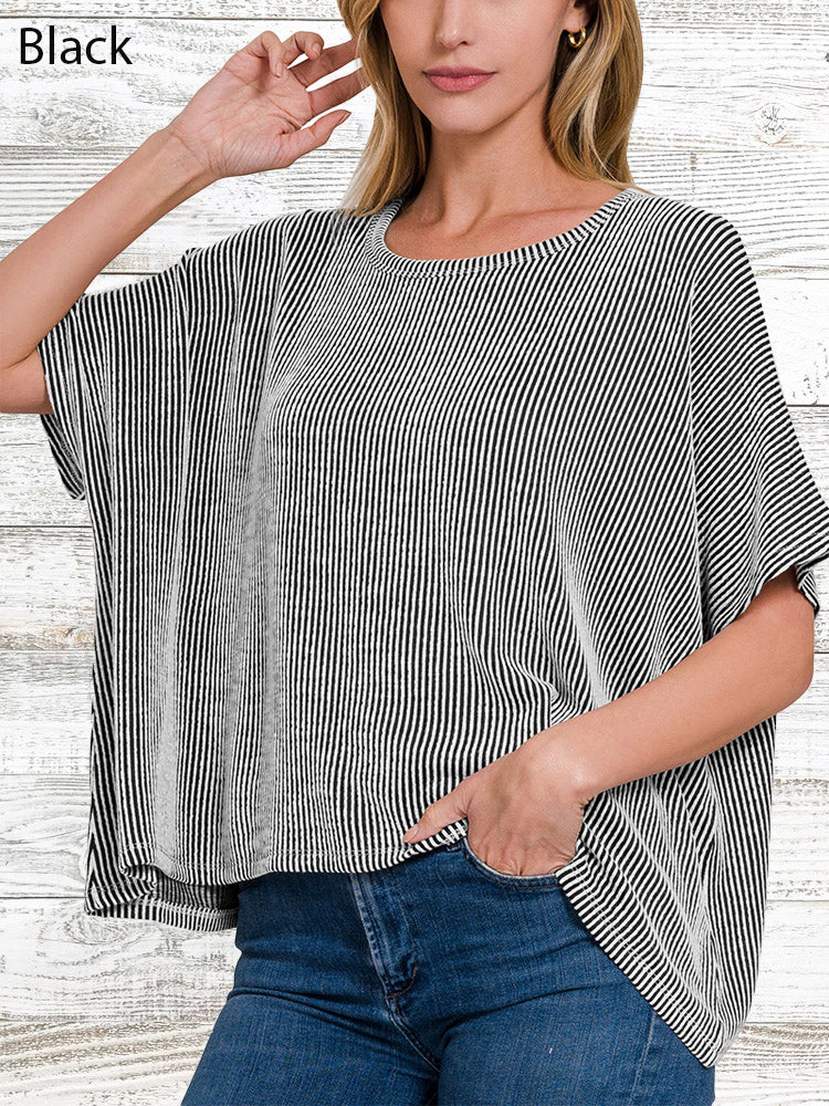 Short Sleeve Ribbed Top