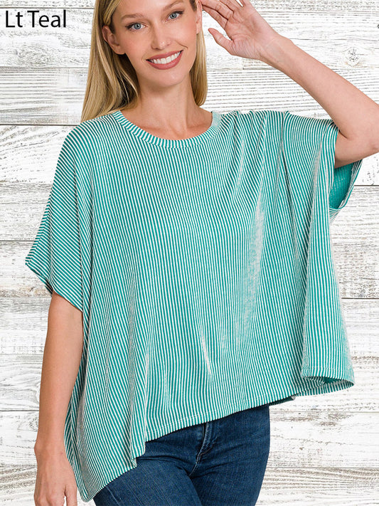 Short Sleeve Ribbed Top