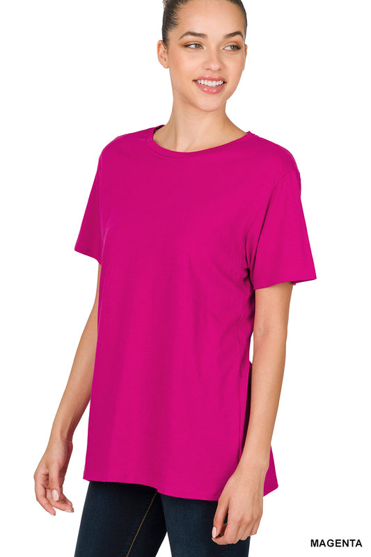 Cotton Short Sleeve Round Neck T-Shirt