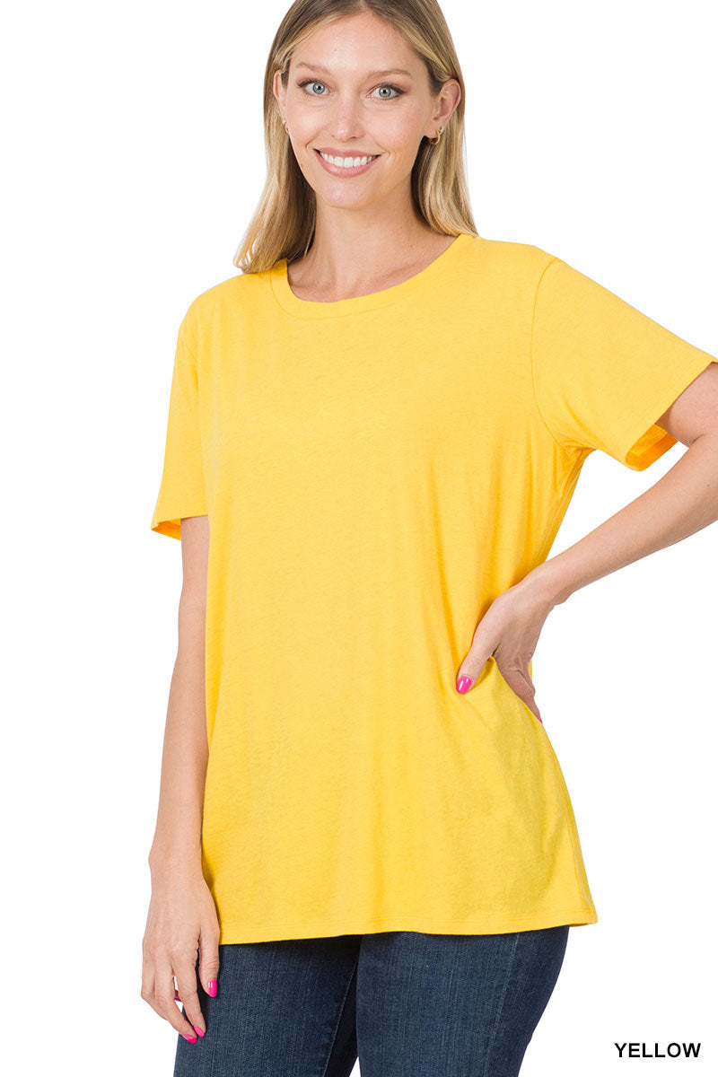 Cotton Short Sleeve Round Neck T-Shirt