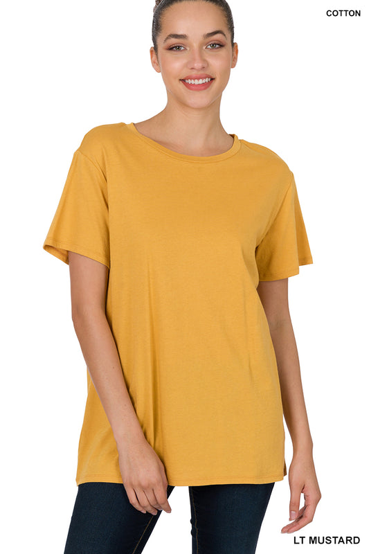 Cotton Short Sleeve Round Neck T-Shirt