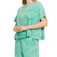 Acid Wash Cotton Short Set