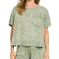 Acid Wash Cotton Short Set