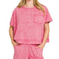 Acid Wash Cotton Short Set