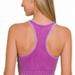 Rib Racer Tank Top With Pads