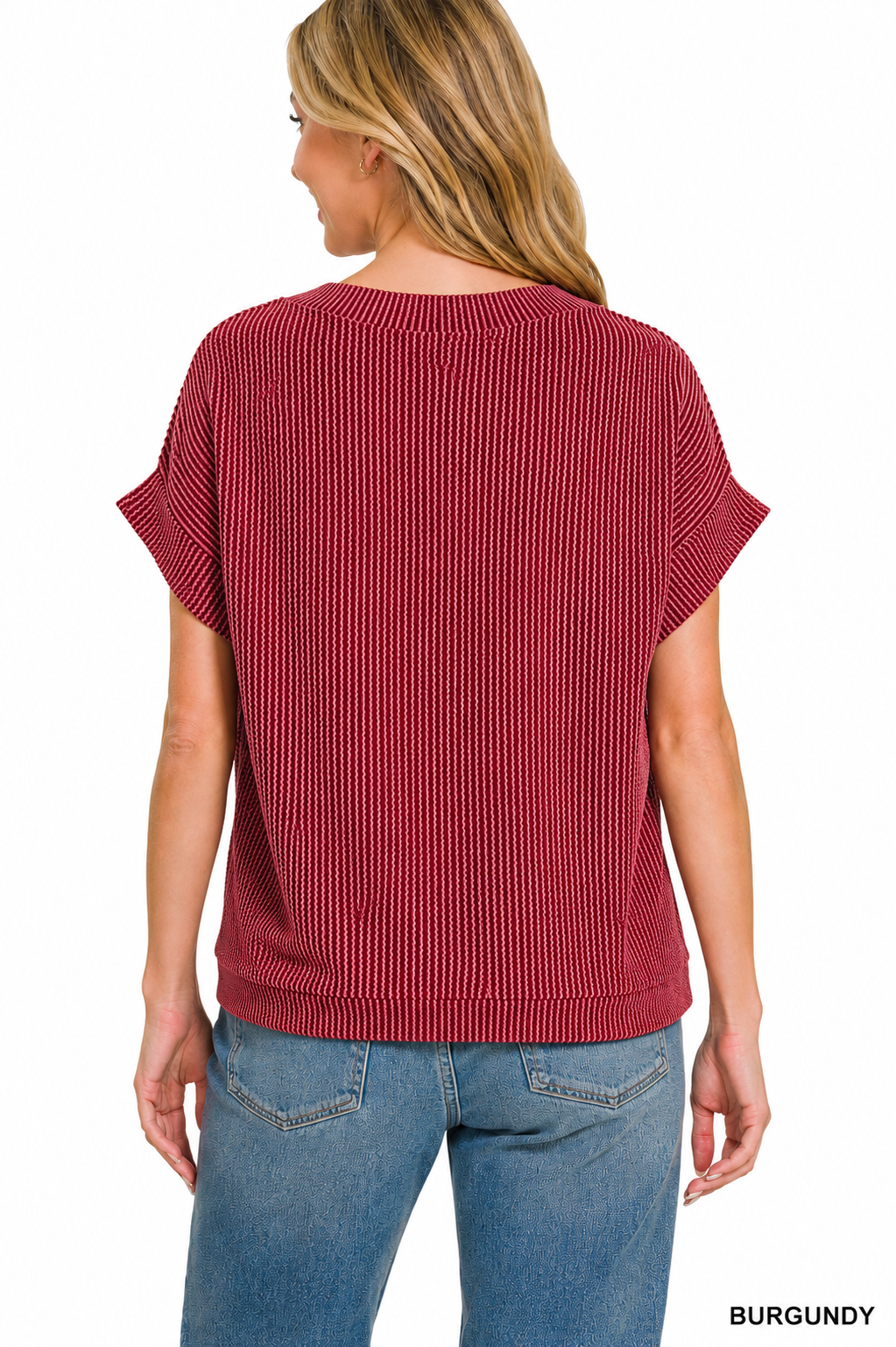 Ribbed Cap Sleeve Top