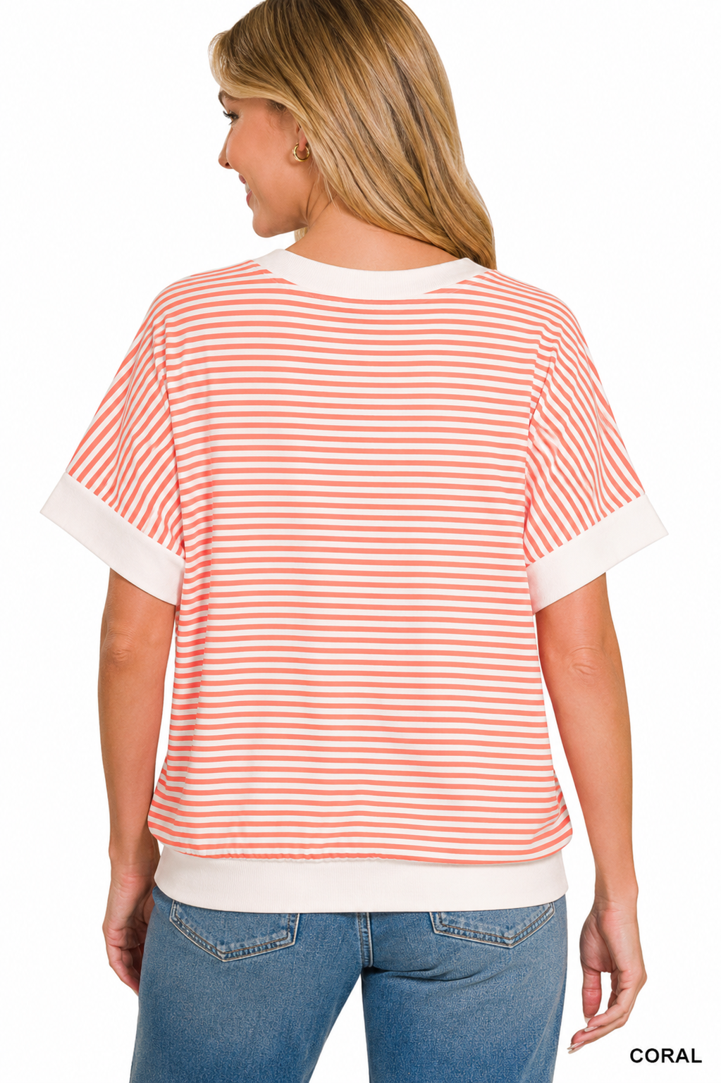 Striped Rib Banded Top