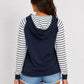 Stripe Button Hoodie