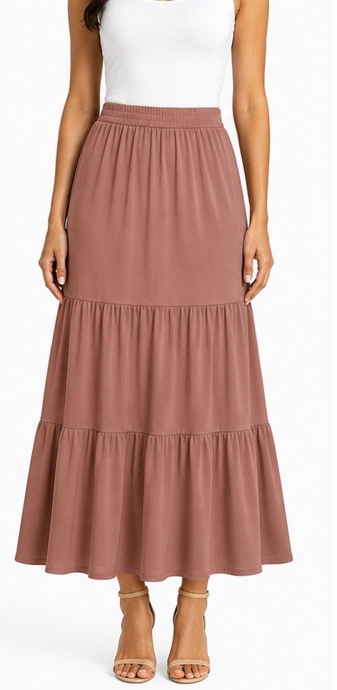 OL Tiered Maxi Skirt