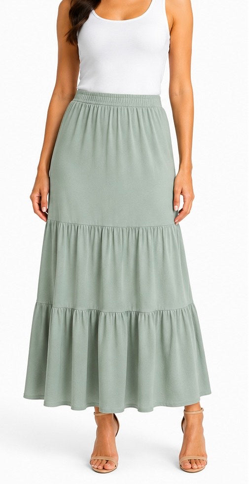 OL Tiered Maxi Skirt