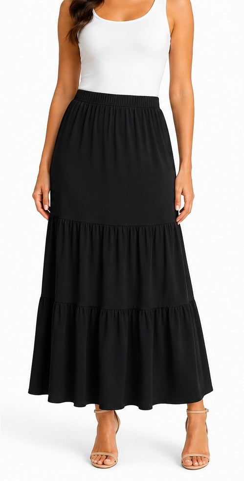 OL Tiered Maxi Skirt