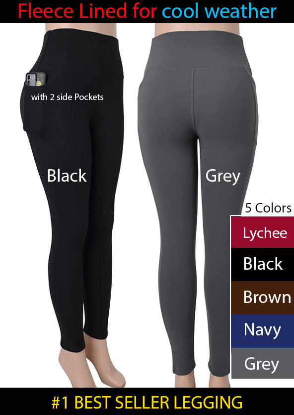 Fleece Leggings with Pockets