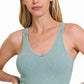 Ribbed Tank Top With Pads