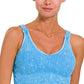 Ribbed Tank Top With Pads