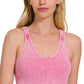 Ribbed Tank Top With Pads