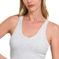 Ribbed Tank Top With Pads