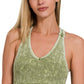 OL Rib Racer Tank Top With Pads
