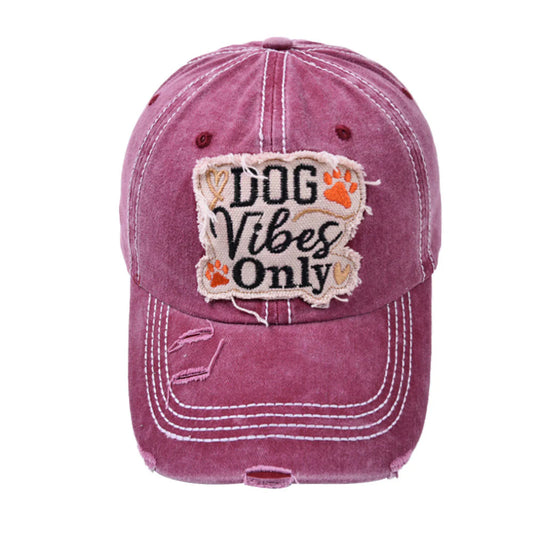 Dog vibes only ball cap