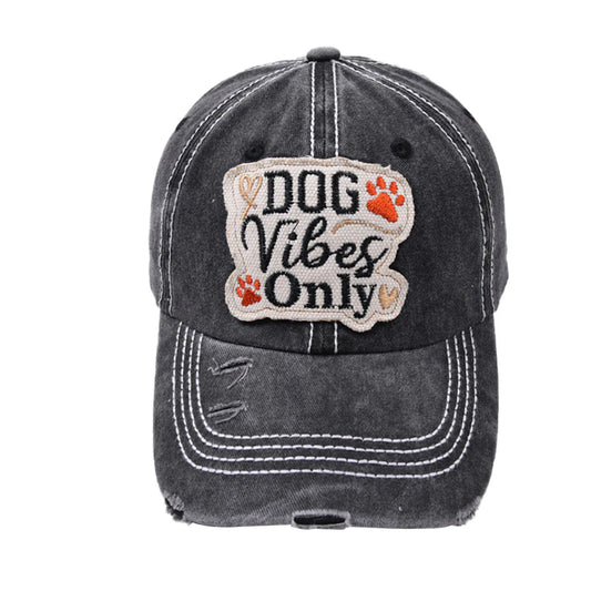 Dog vibes only ball cap