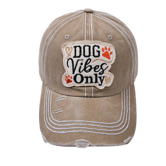 Dog vibes only ball cap