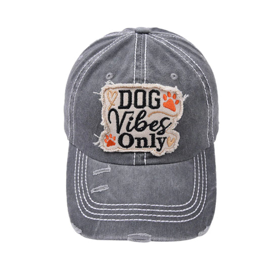 Dog vibes only ball cap
