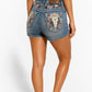 OL Westfield Eagle Bling Cow Skull Shorts