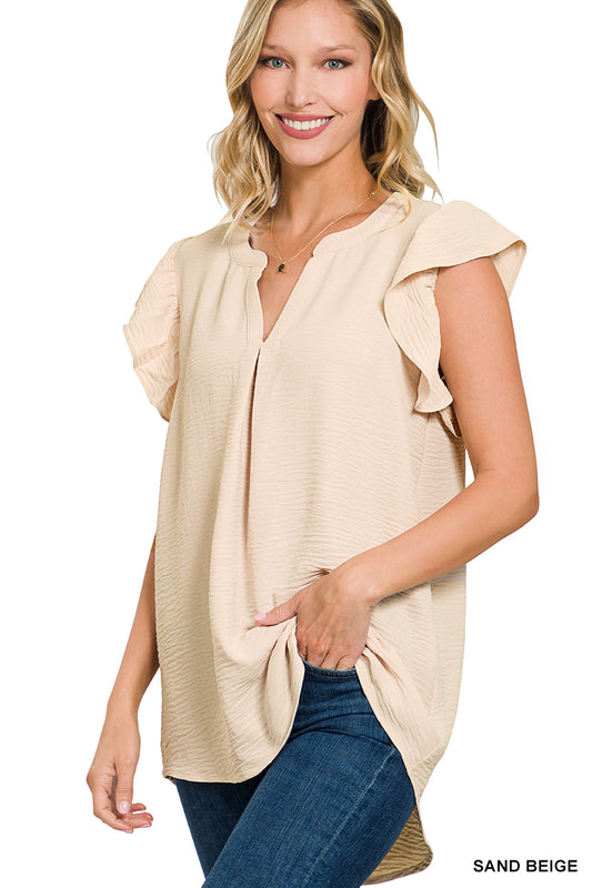 Airflow Ruffle Sleeve Top