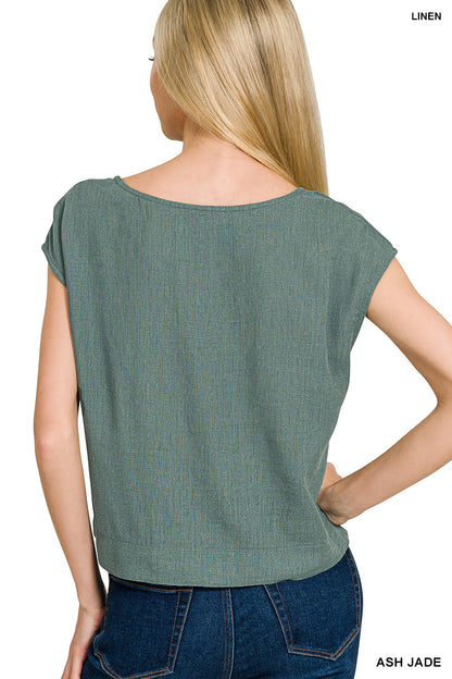Linen Sleeveless Top