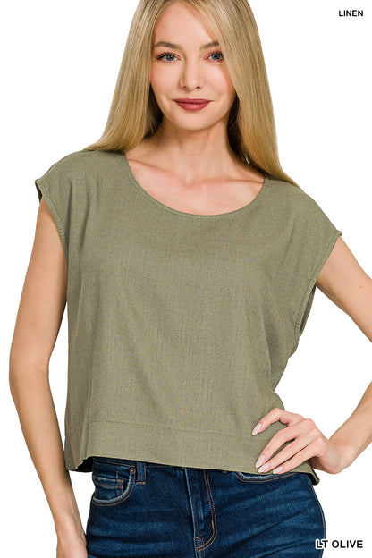 Linen Sleeveless Top