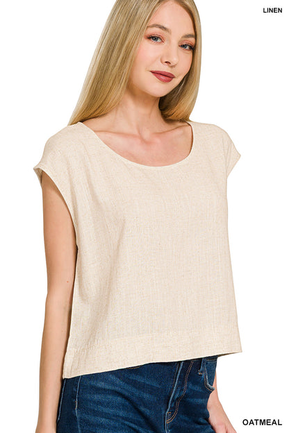 Linen Sleeveless Top