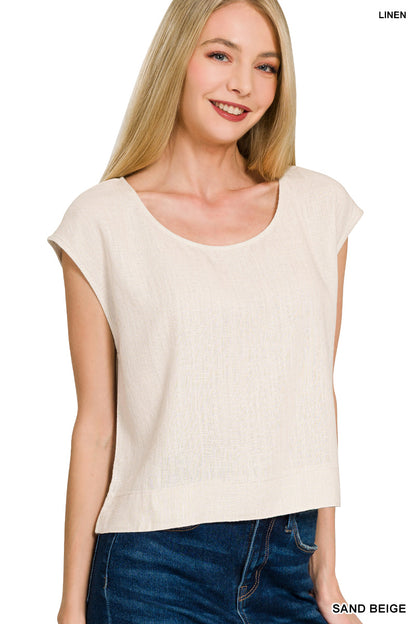 Linen Sleeveless Top