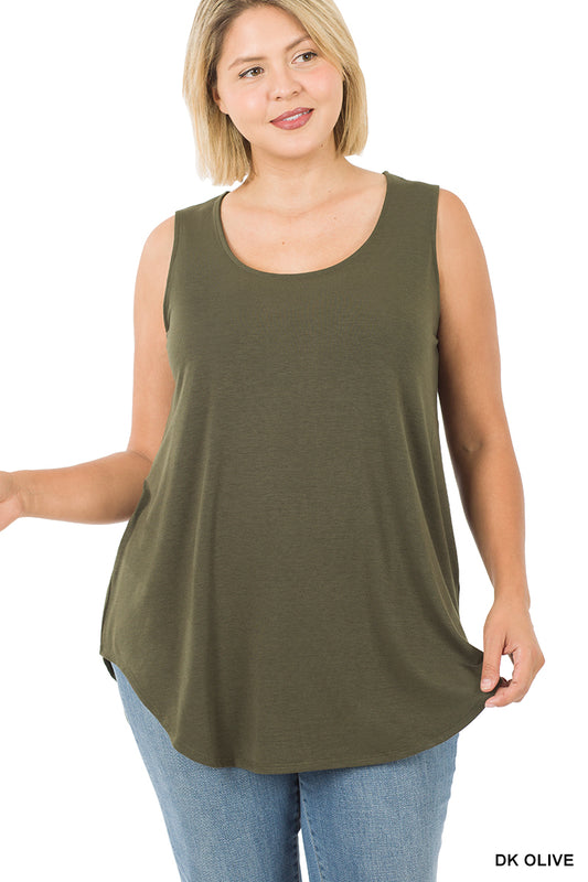 PLUS sleeveless round neck top