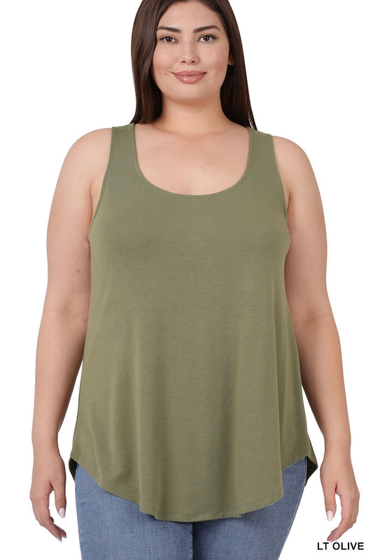 PLUS sleeveless round neck top