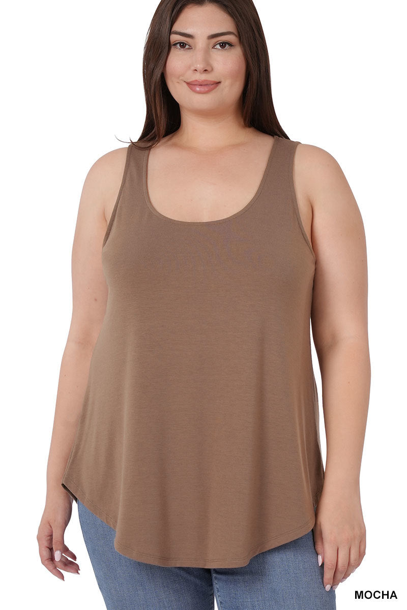 PLUS sleeveless round neck top