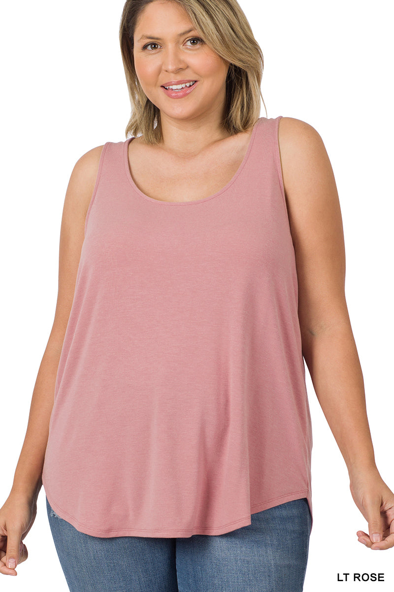 PLUS sleeveless round neck top