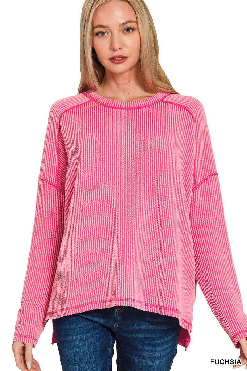 Rib Long Sleeve Top OL