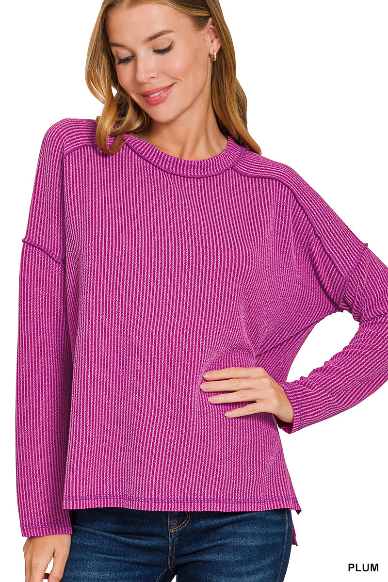 Rib Long Sleeve Top OL