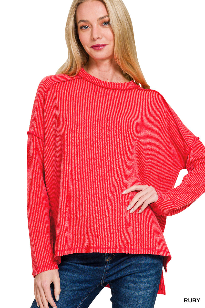 Rib Long Sleeve Top OL