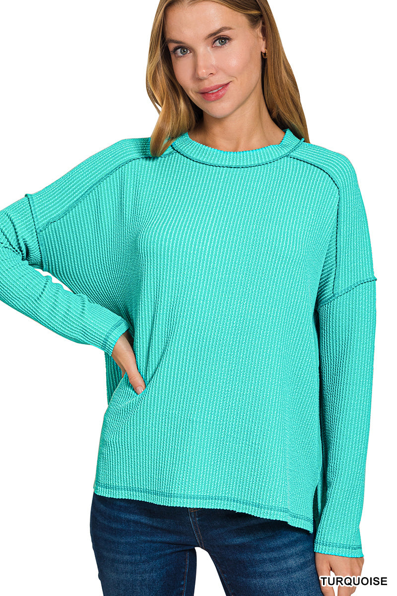Rib Long Sleeve Top OL