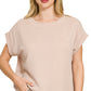 Ribbed Cap Sleeve Top